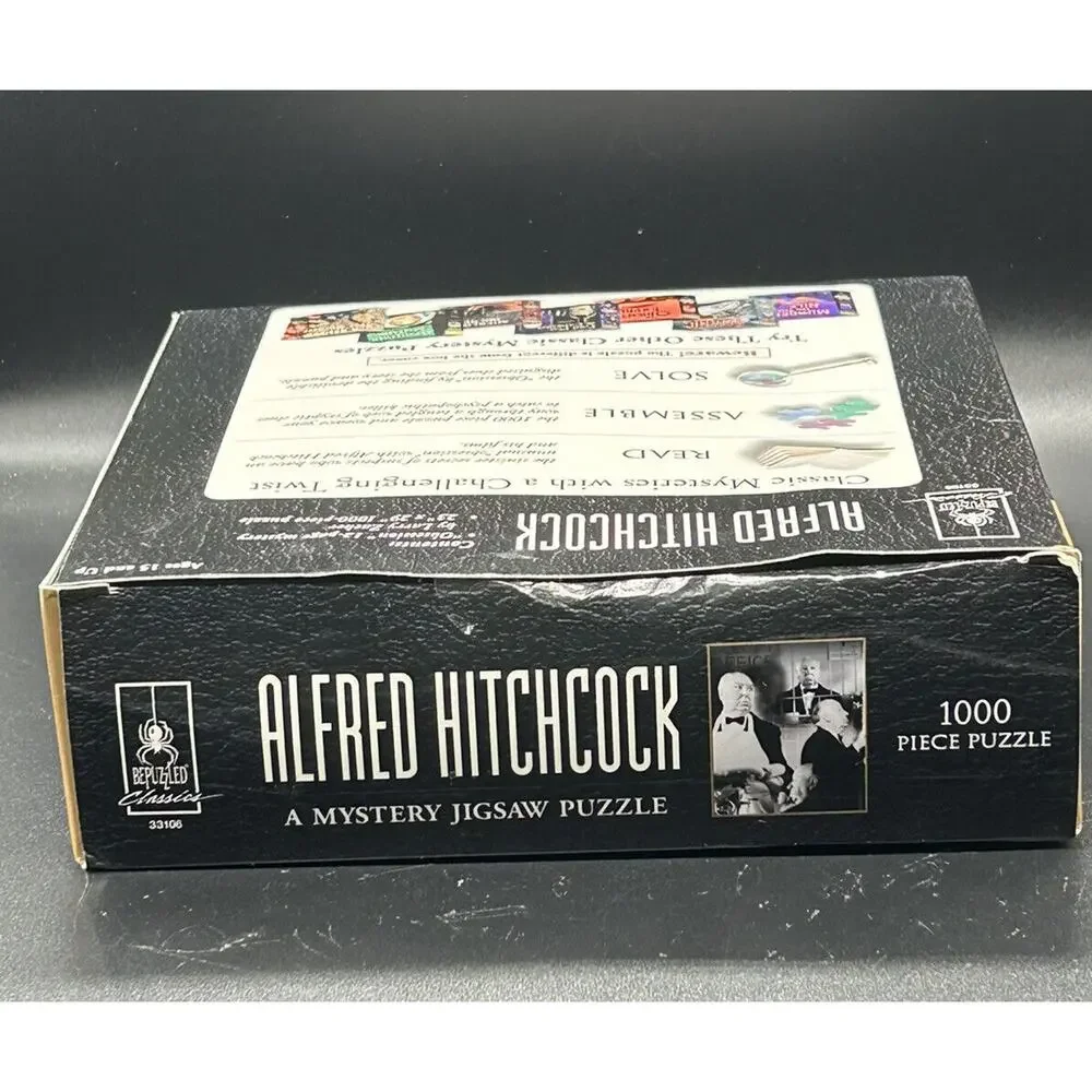 Alfred Hitchcock Mystery Jigsaw Puzzle Read Assemble Solve 1000 Pieces